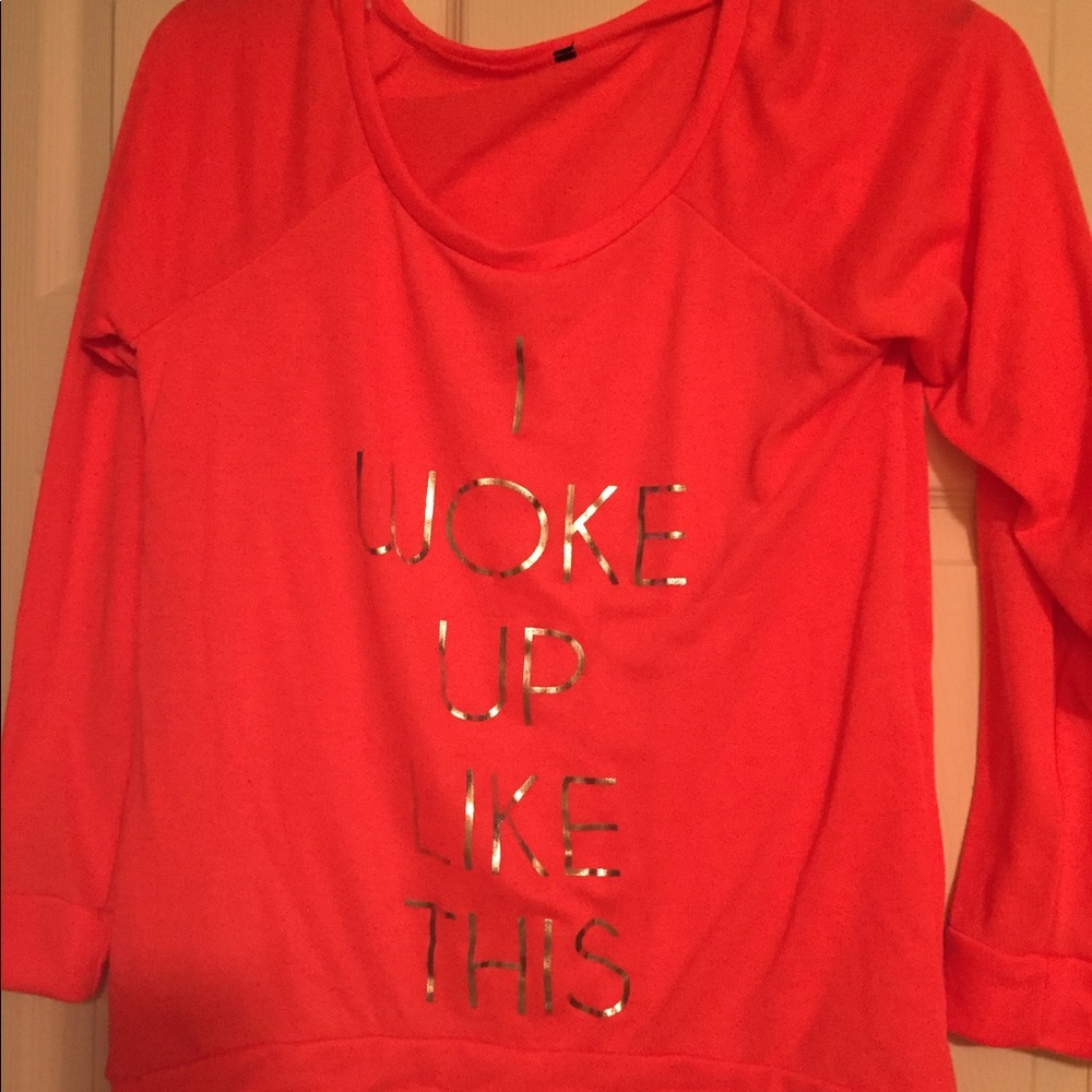Off the shoulder lite weight sweater